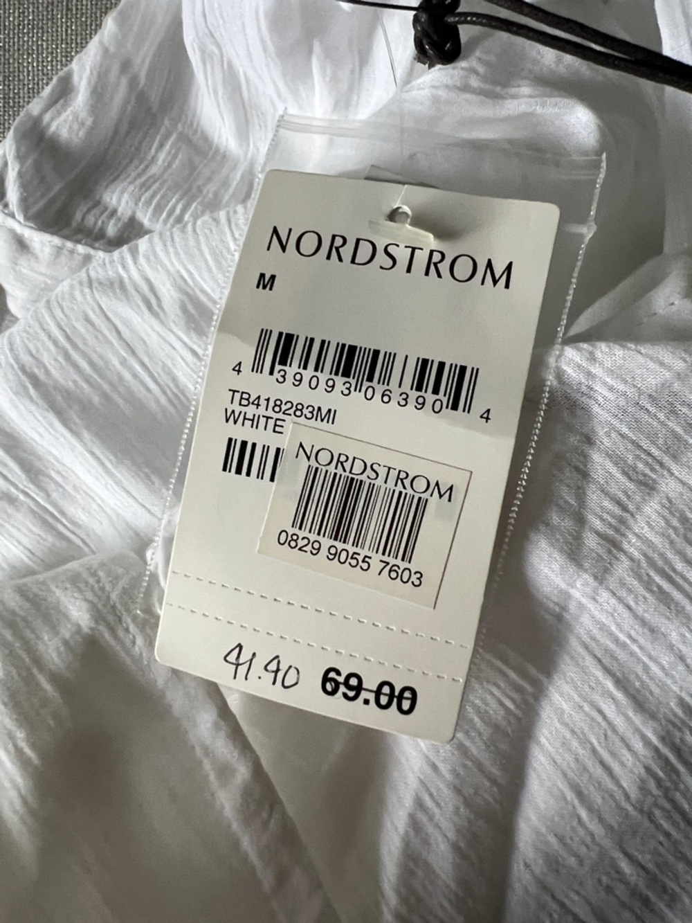 Treasure & Bond White Long-Sleeve Button-Up Shirt - NWT - Size M - Picture 8 of 8